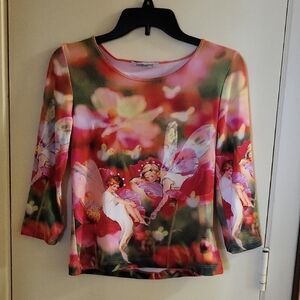 Women's Pink Fairy Print Top
